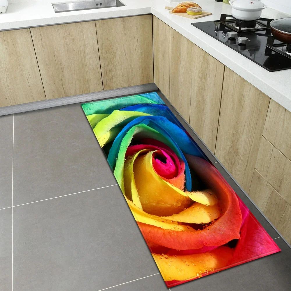Modern Kitchen Mat Home Entrance Doormat Living Room Bedroom Children's Floor Decoration Carpet Hallway Bathroom Anti-Slip Rug
