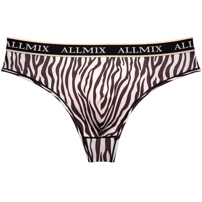 Men's Sexy Zebra Leopard Print Fashion Thong