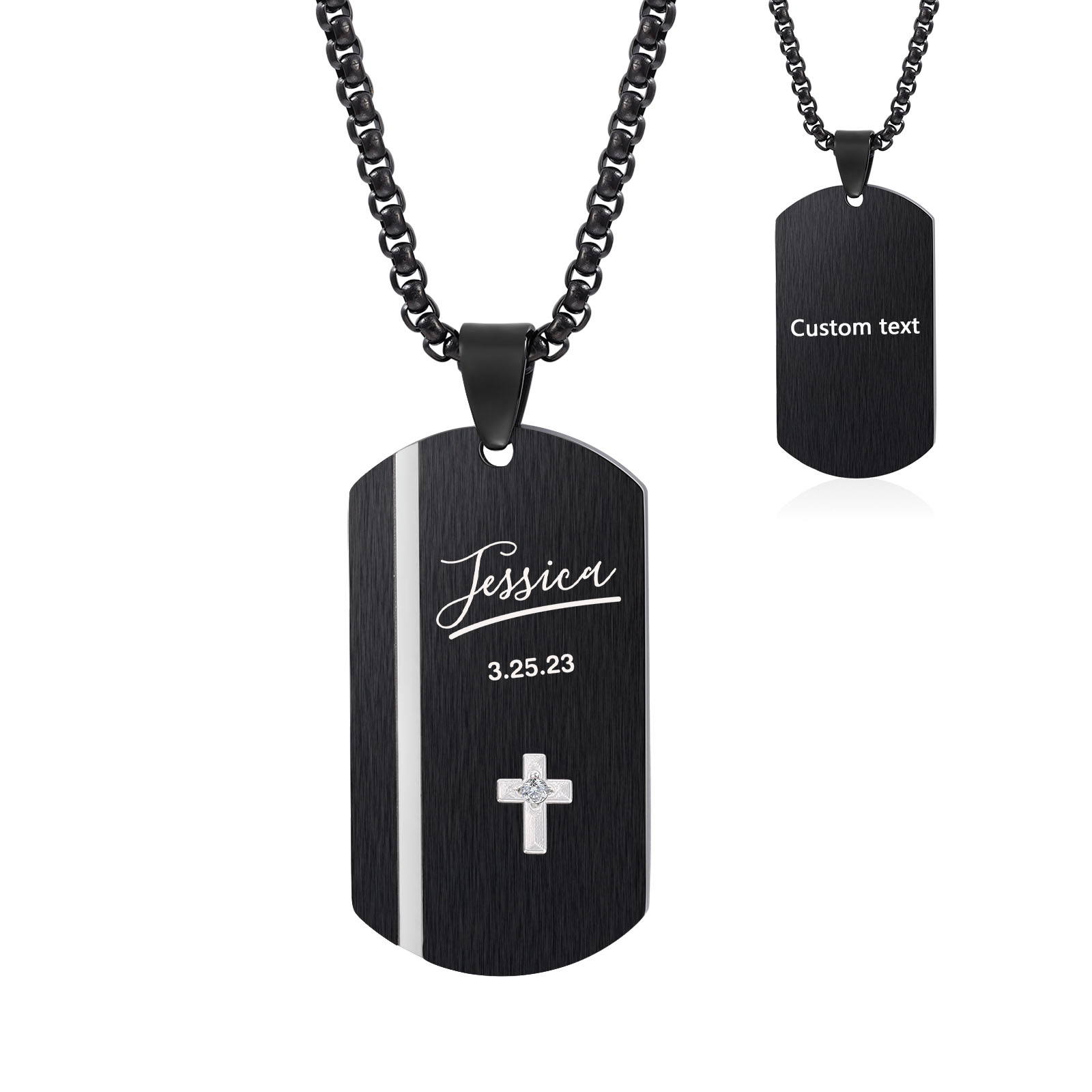 Collana personalizzata in acciaio inossidabile – ciondolo a