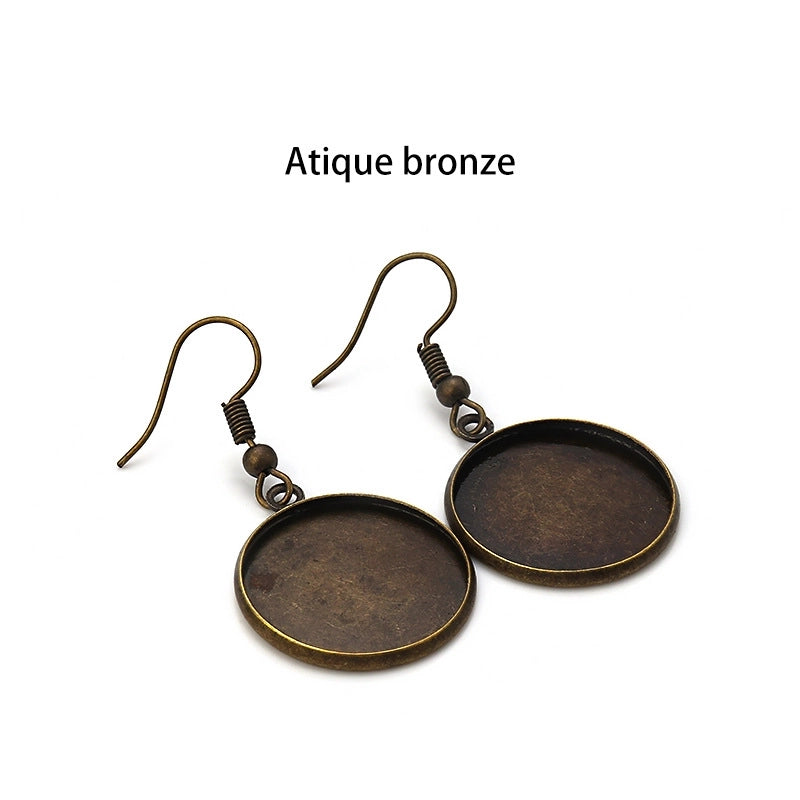 10 PCS/Package Iron Copper Solid Color Hook Earring Findings