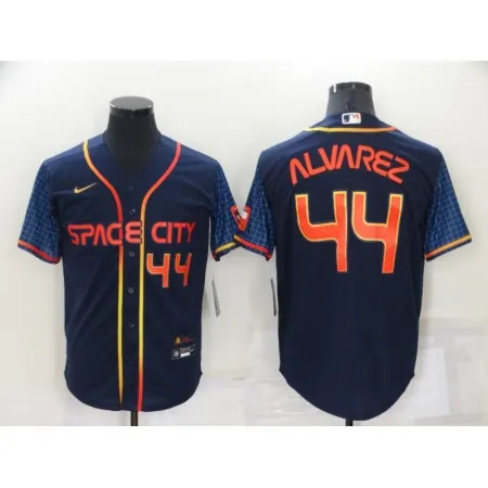 Men's Houston Astros #44 Yordan Alvarez 2022 Navy City Connect Cool Base Stitched Jersey YY9N