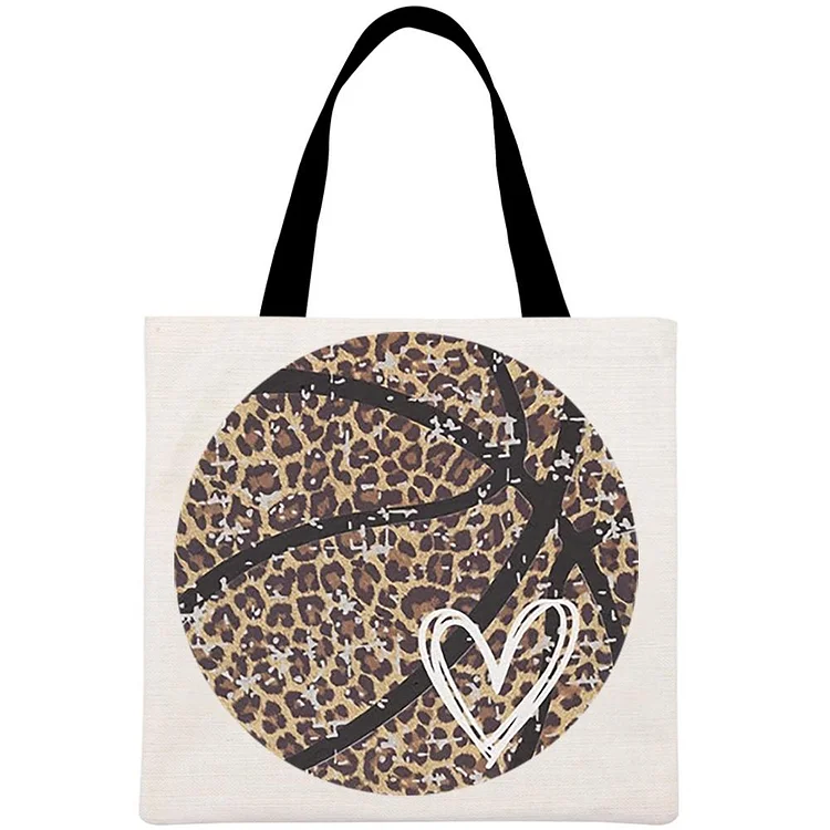 Cheetah basketball love Printed Linen Bag-Annaletters