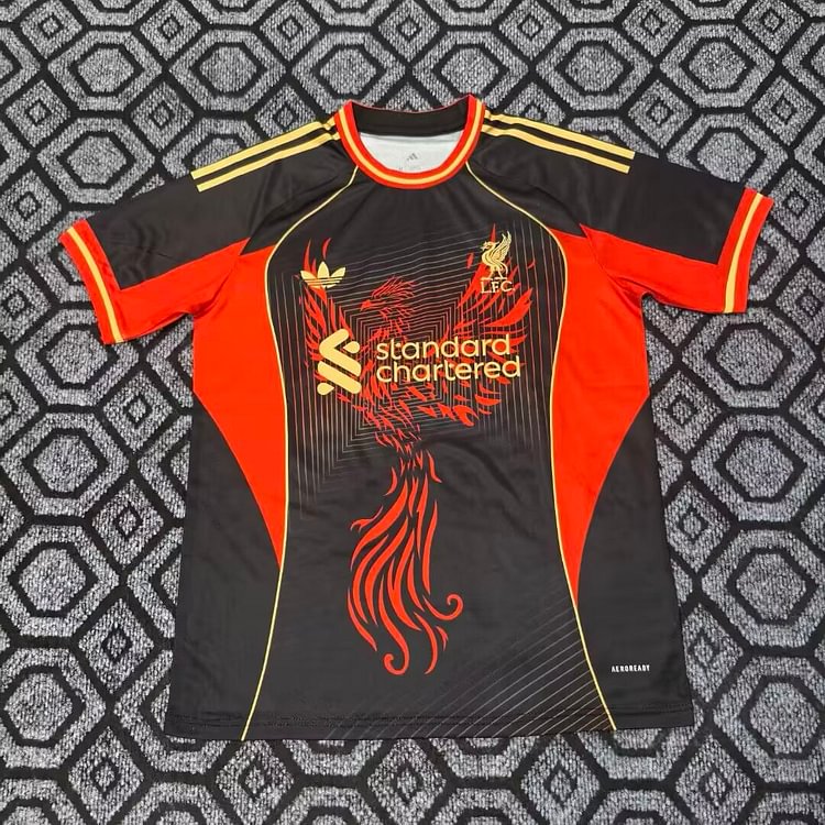 2025-26 Liverpool Special Edition Black and Red Phoenix Jersey - Fan Edition