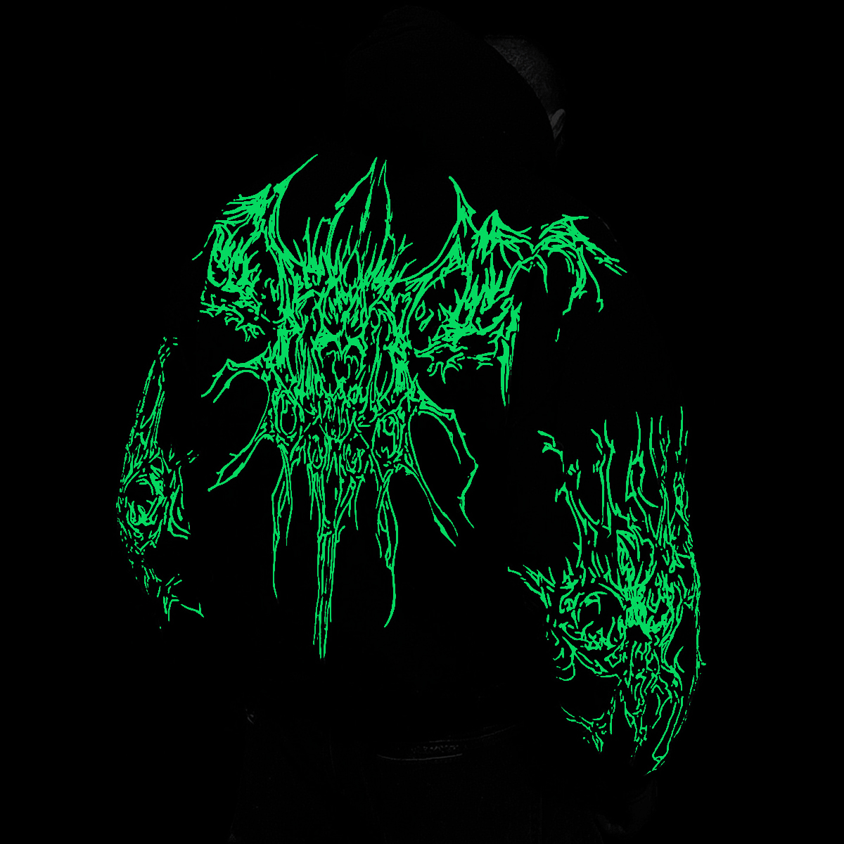 Luminous Gothic Graphic Cotton Blend Hoodie