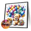 (40*40cm)Bear - Round Partial AB Drill Diamond Painting