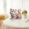 DIY Colorful Cat Special Shaped Diamond Art Desktop Decor
