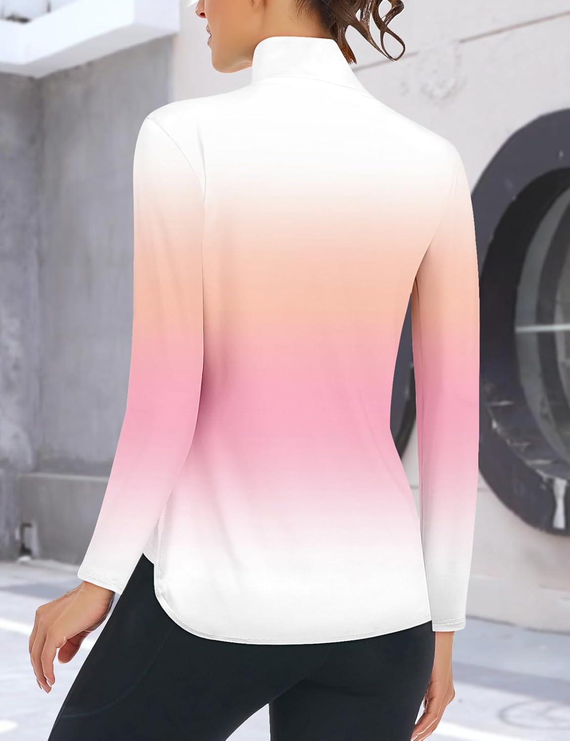 Women's Long Sleeve Golf Tennis Polo Shirts UPF50+ Half Zip Dry Fit Workout Tops Athletic Shirt