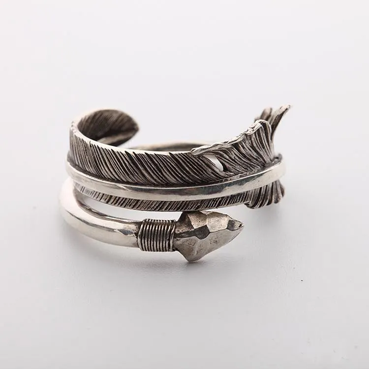 Japanese Style Feather Design Ring