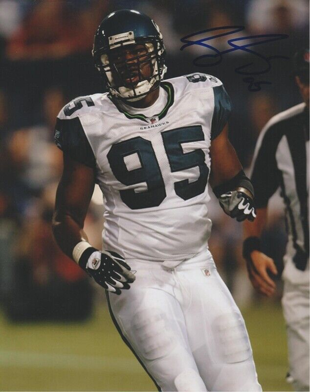 Lawrence Jackson Seattle Seahawks Autographed Signed 8x10 Photo Poster painting CFS