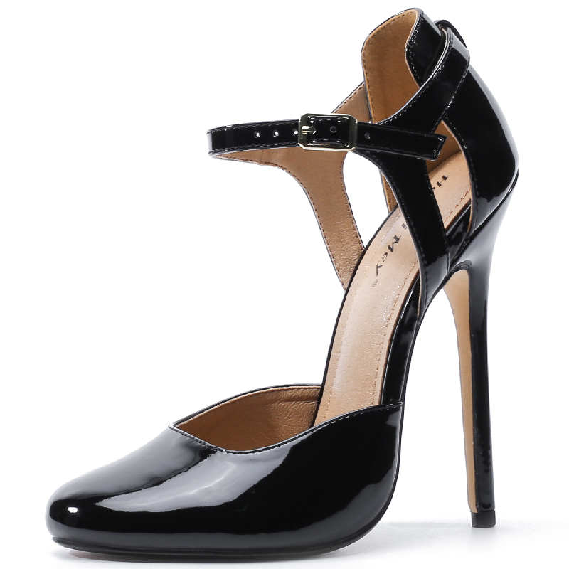 Straps Women's High Heels Shoes Large Size 45 48 Pumps Black Pink Heeled Sandals Wedding OL Office Dance Shoes