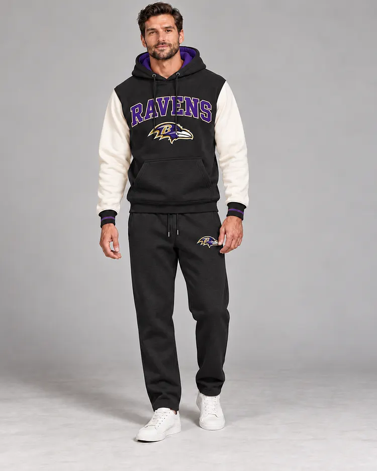 Baltimore Ravens Men's Hoodie And Pants Set - Design 3