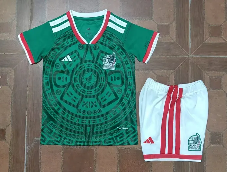 25-26 Mexico home children's football jersey 1:1 Thailand quality