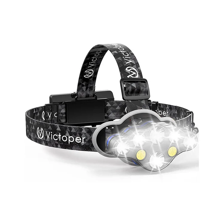 Victoper V8000 Super Bright Rechargeable Headlamp Black.