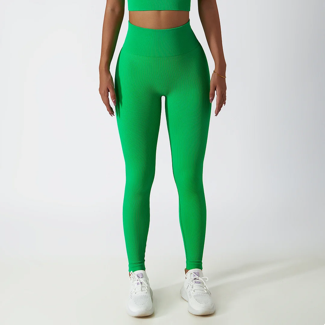 High-waisted thread lifts the buttocks Legging