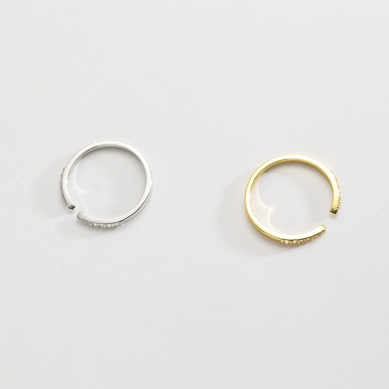 18K Gold Plated 925 Sterling Silver Geometric Open Rings