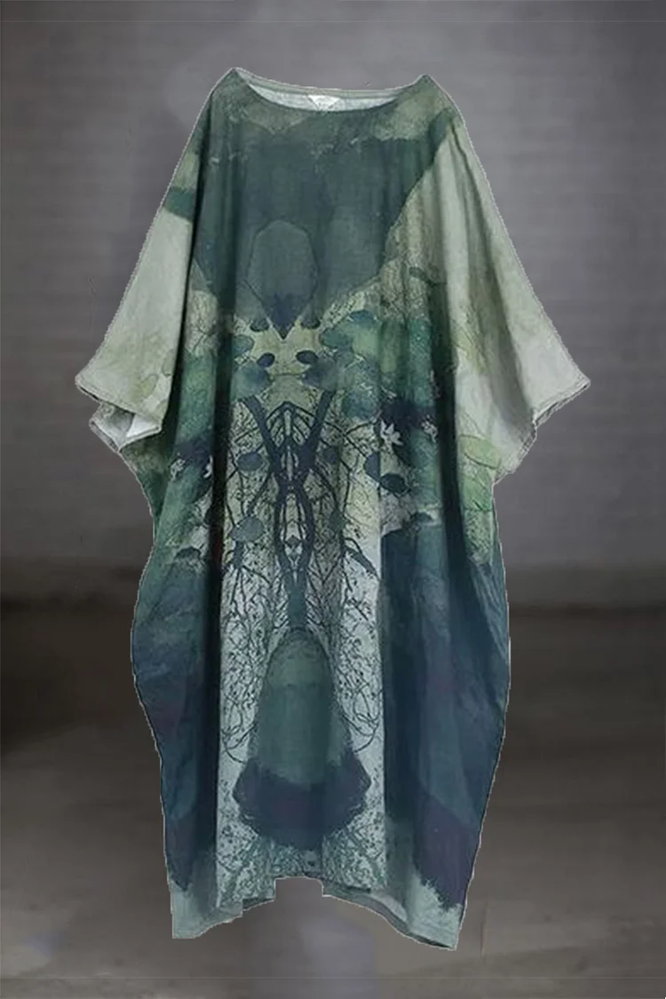 Printing Vintage Short Sleeve Dress