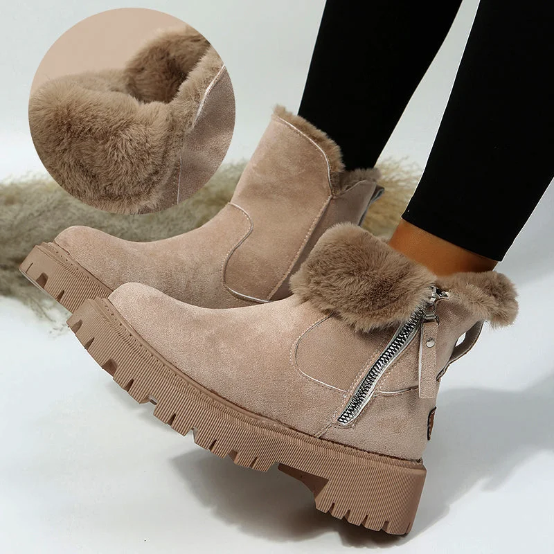 Women Faux Suede Non-slip Winter Shoes