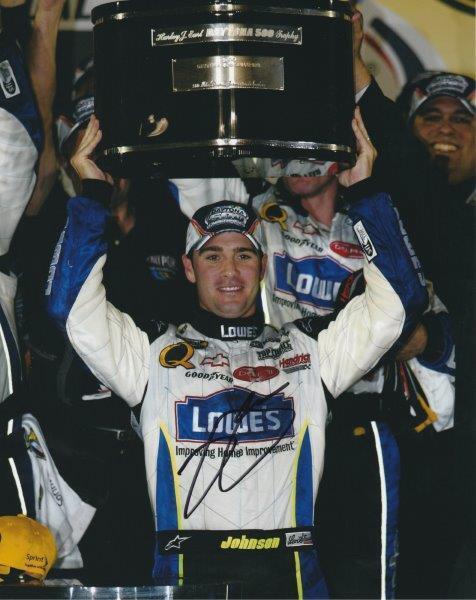 JIMMIE JOHNSON Signed NASCAR 8 x 10 Photo Poster painting Autographed