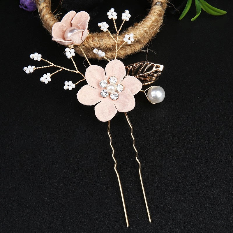 Vintage Golden Leaf Updo Hair Comb Headdress Handmade Bridal Embellished Headdress Flower Comb Hairpin Bridal Accessories
