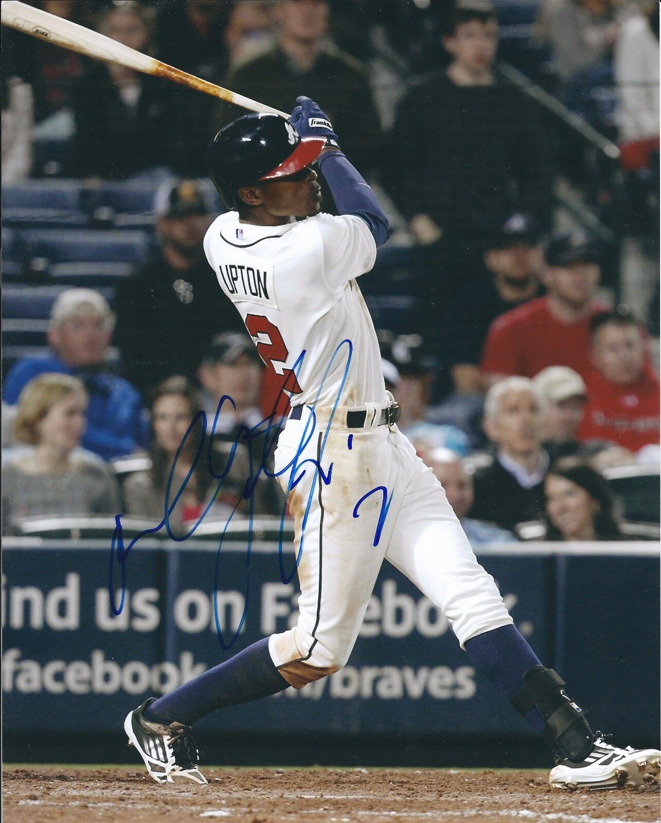 Autographed 8x10 MELVIN UPTON Atlanta Braves Photo Poster painting - COA