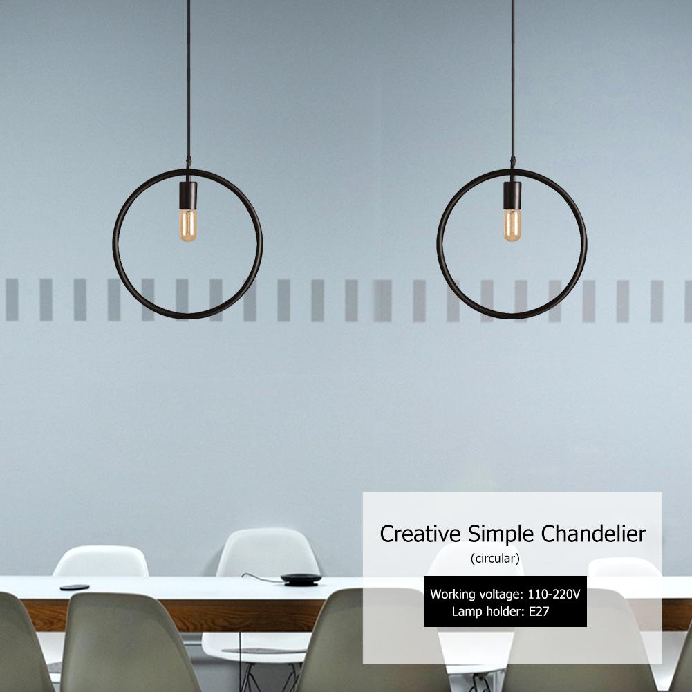 

Nordic E27 Iron Geometry Hang Drop Adjustable Ceiling-Night Light, 501 Original