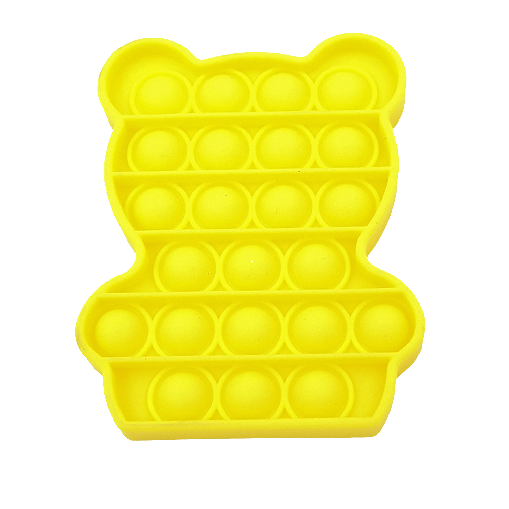 Bear Shape - Pop It Fidget Toy, Yellow, 501 Original