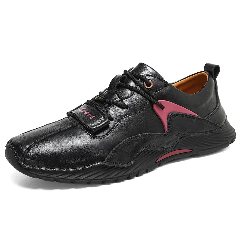 Nine o'clock Vintage Men Casual Shoes Fashion Soft Comfort Male Footwear Outdoor Anti-skid Breathable Sneakers Autumn Lace-up