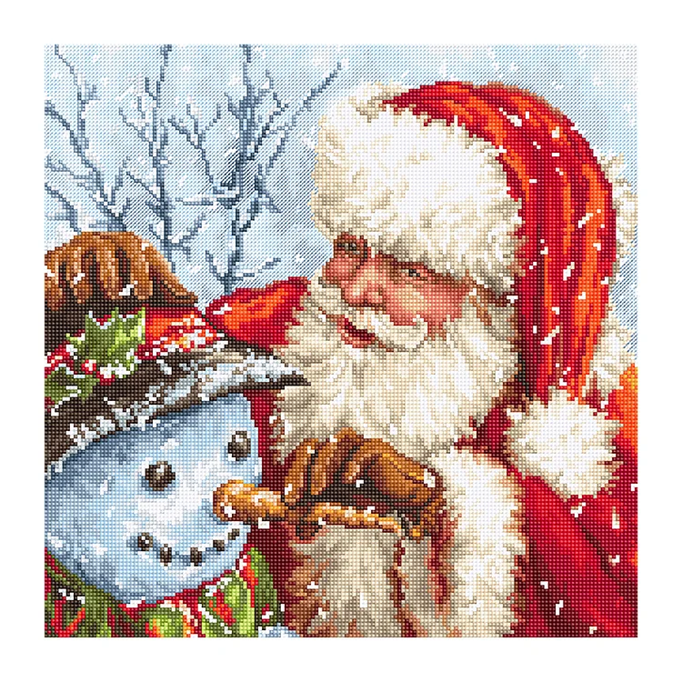 Santa Claus (40*40CM) 11CT Stamped Cross Stitch gbfke