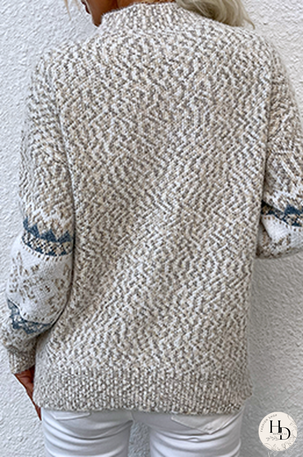 Casual Snowflakes Basic Half A Turtleneck Tops