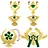[Wetrose] In Stock Yae Miko Cosplay Props Accessory Staff Weapon Model Head Gear Earring Heisoku Mesa Gohei Onbe Green Xiao