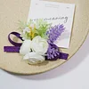 10PCS Purple Wedding Catering Bridal Groom Guests Corsage Boutonniere Wrist Artificial Flower Bouquets