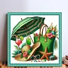 Holiday Umbrellas-11CT Stamped Cross Stitch 40*40cm/15.75*15.75in tapestrymarket
