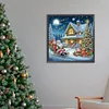 Weihnachtsstimmung Haus - runder Bohrer Diamantmalerei - 30*30cm