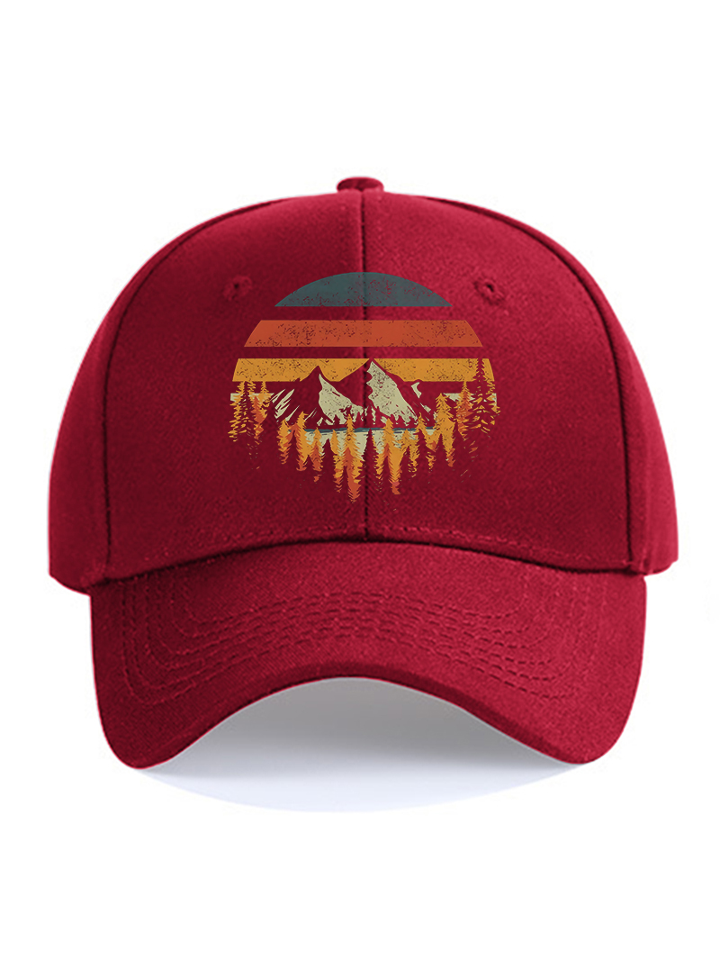 Casual Mountain Printed Baseball Cap