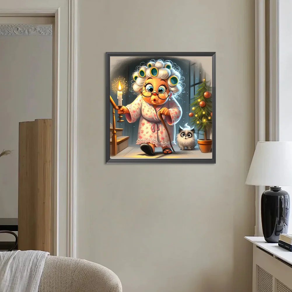 Diamond Painting - Full Round Drill - Grandma(Canvas|30*30cm)