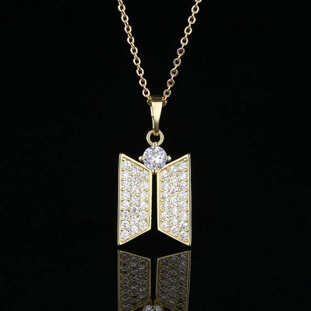 ARMY X Army Diamond Necklace - Gotamochi Kawaii Shop, Kawaii Clothes