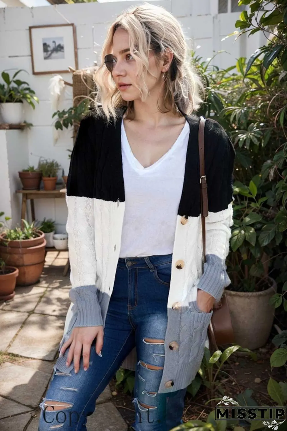 cozy cable knit button front long sleeve cardigan