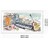 Music Of Sea-14CT Stamped Cross Stitch 38*21cm/14.96*8.27in tapestrymarket