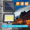 COB 100LED Solar Lamp Motion Sensor Waterproof Outdoor Path Night Lighting