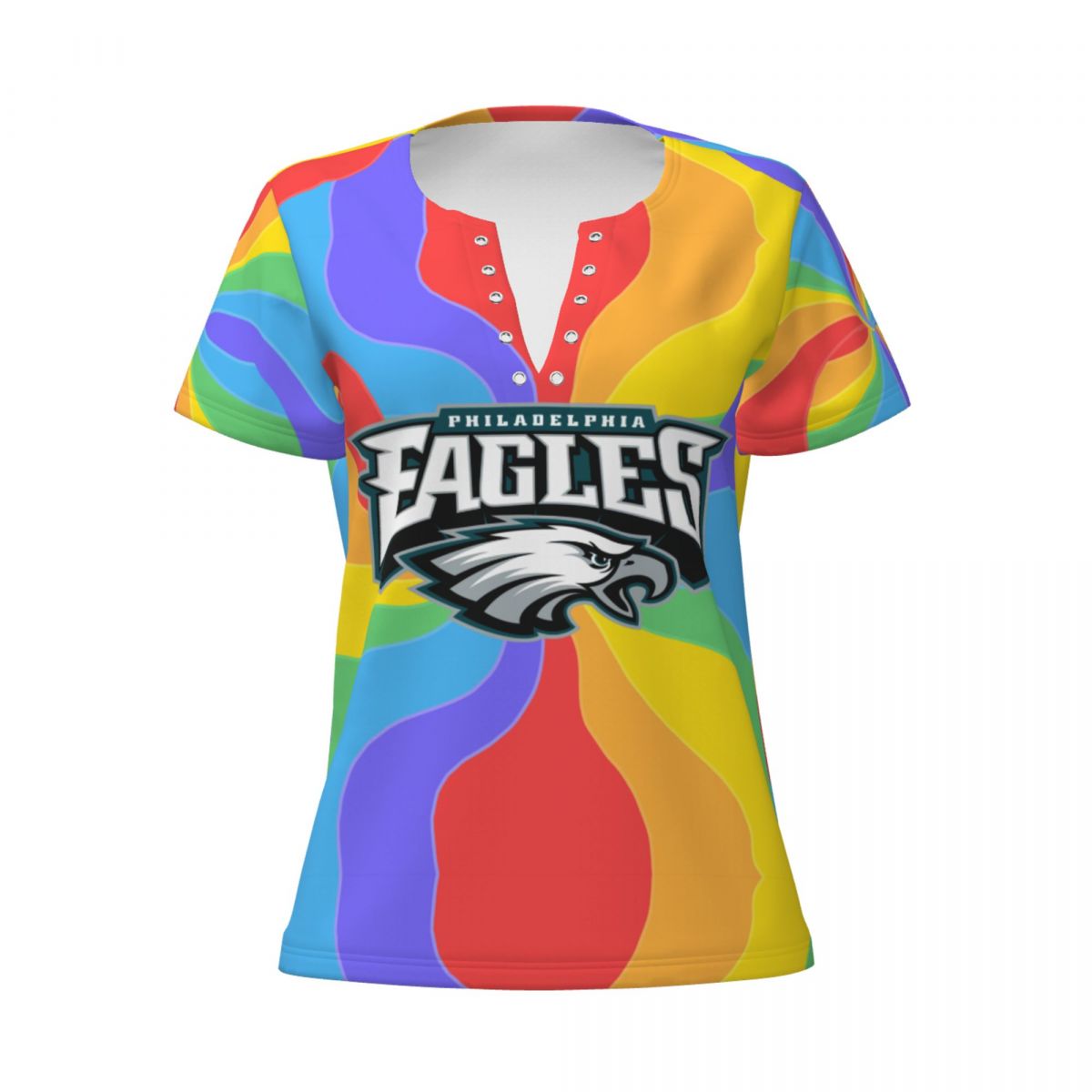Philadelphia Eagles Pride Women's V-Neck T-Shirt
