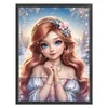 >SALE<Full Embroidery Eco-cotton Thread 11CT Print Winter Girl Cross Stitch 50x65cm