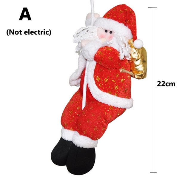New Animated & Musical Jingle Bells Santa Claus Climbing Ladder Christmas Decoration - Shop Trendy Women's Fashion | TeeYours