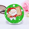 DIY Double Sided Special Shape Diamond Painting Compact Mirror Kit( (Santa)