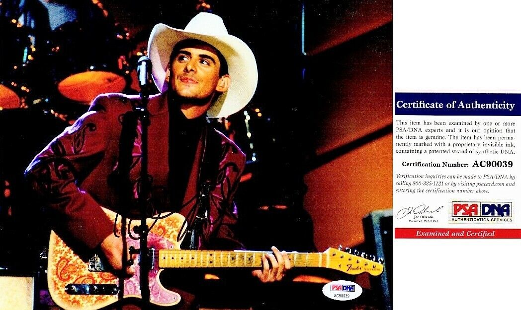 Brad Paisley Signed Autographed Country Music Singer 8x10 inch Photo Poster painting + PSA/DNA