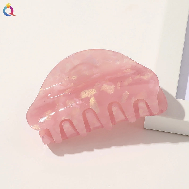 Women’s IG Style Minimalist Color Block Arylic Hollow Out Hair Claws