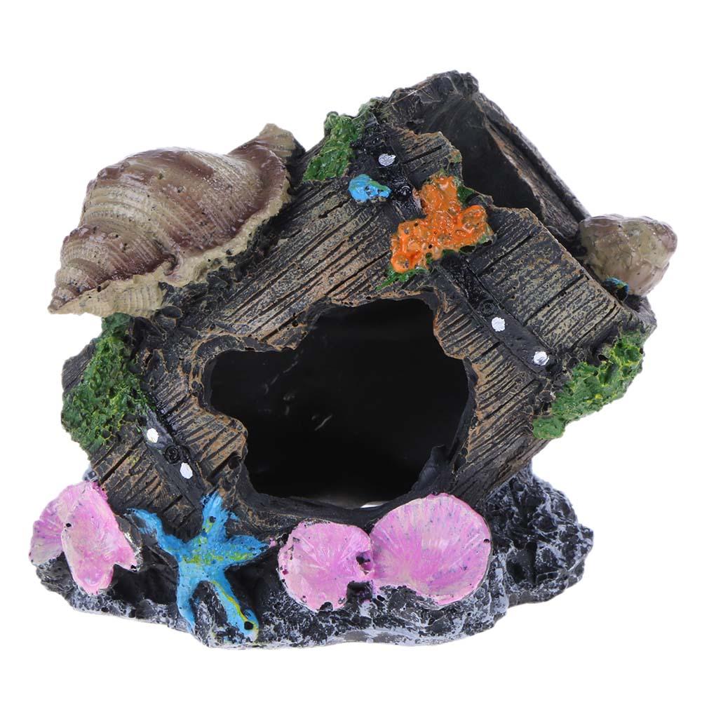 

Artificial Resin Fish Cave Hiding Tank Ornament Aquarium Landscaping Decor, 501 Original