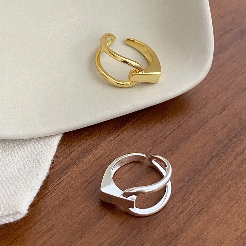 925 Sterling Silver Solid Color Open Rings 925 Sterling Silver Rings