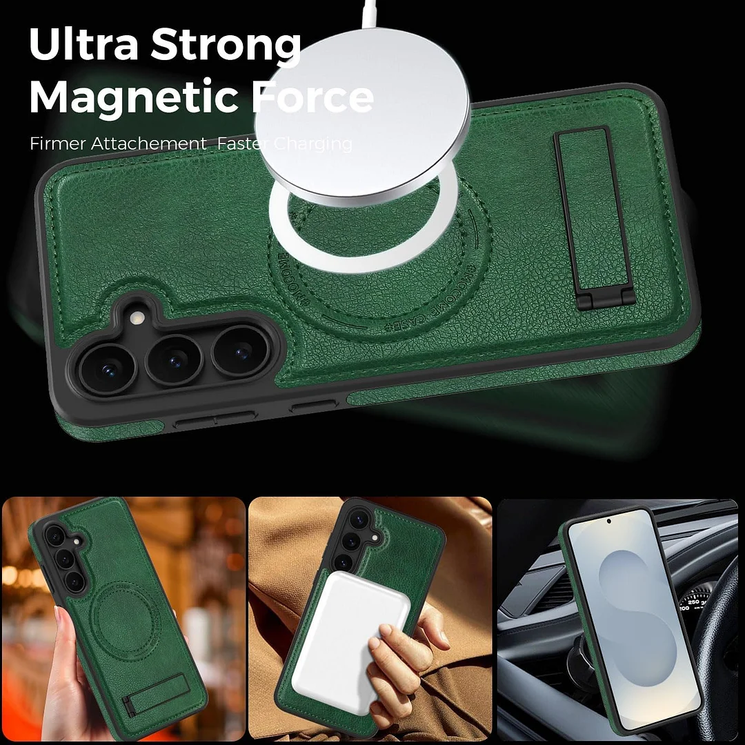 Samsung Galaxy Z Fold 6 Leather Case Magnetic Protective Case Holder Phone Case