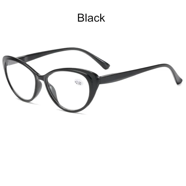 Black and Red Frame HD Reading Glasses Elegant Ladies Spring Legs Elderly Mirror Elderly Reading Glasses Reading Glasses