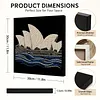 (30x30cm)DIY Landmark Pearl Painting Art With Inner Frame Handmade Pearl Material Art Kit Living Room Decor(Sydney Opera House)